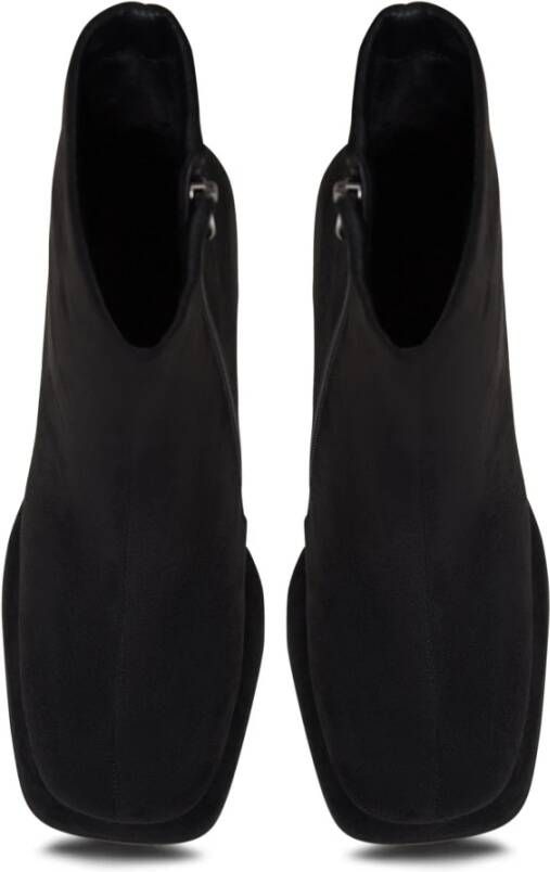Cesare Gaspari Stijlvolle Blokhak Enkellaarzen Zwart Black Dames