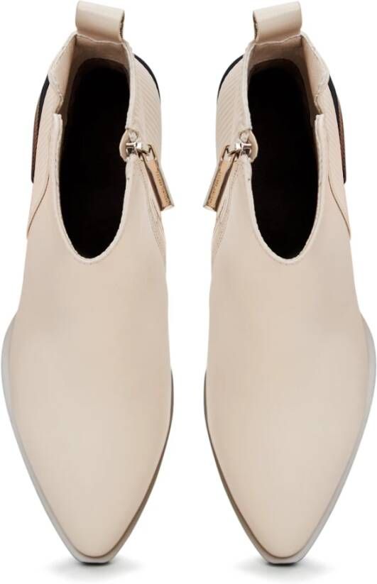 Cesare Gaspari Stijlvolle Enkellaarsjes Beige Dames