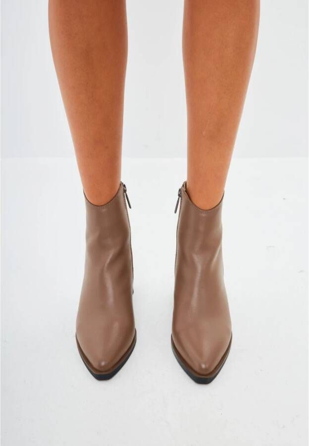 Cesare Gaspari Stijlvolle Enkellaarzen Bruin Brown Dames