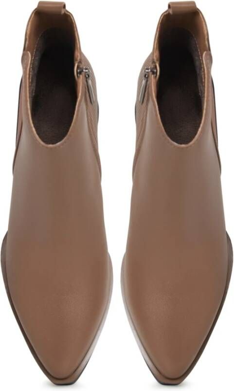 Cesare Gaspari Stijlvolle Enkellaarzen Bruin Brown Dames