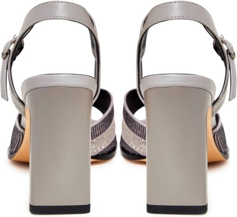 Cesare Gaspari Stijlvolle Hoge Hak Sandalen Gray Dames