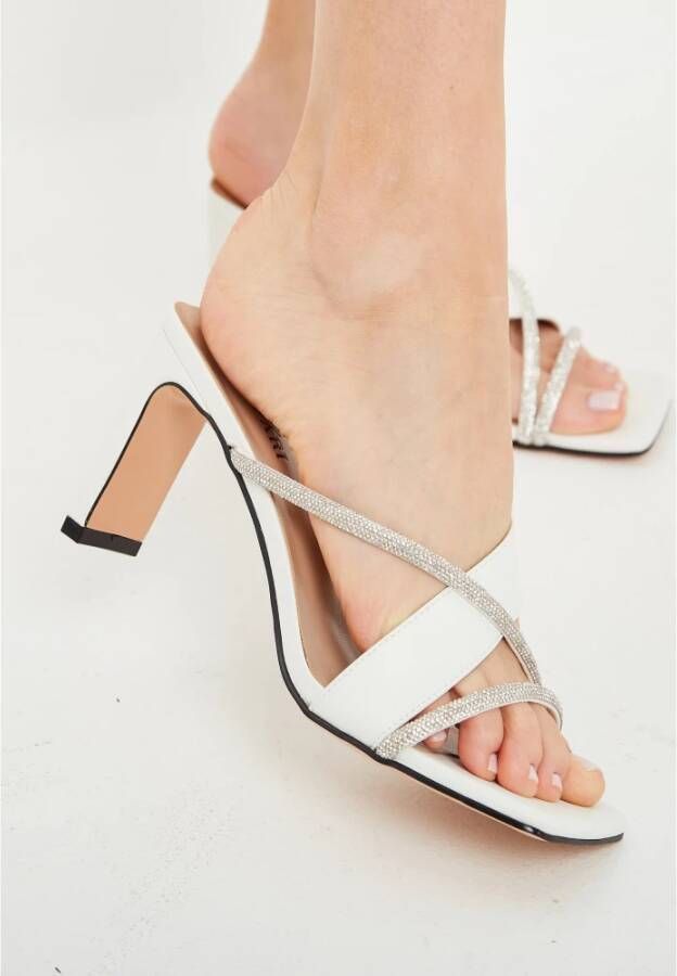 Cesare Gaspari Stijlvolle hoge hak sandalen White Dames