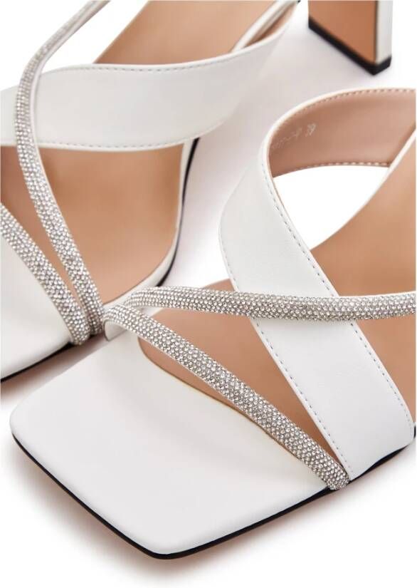 Cesare Gaspari Stijlvolle hoge hak sandalen White Dames