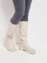 Cesare Gaspari Kniehoge lederen laarzen Beige Dames - Thumbnail 16