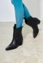 Cesare Gaspari Stijlvolle Leren Cowboy Laarzen Black Dames - Thumbnail 14