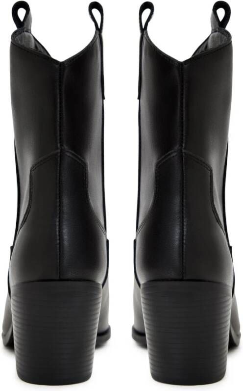 Cesare Gaspari Stijlvolle Leren Cowboy Laarzen Black Dames