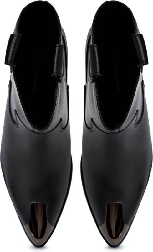 Cesare Gaspari Stijlvolle Leren Cowboy Laarzen Black Dames