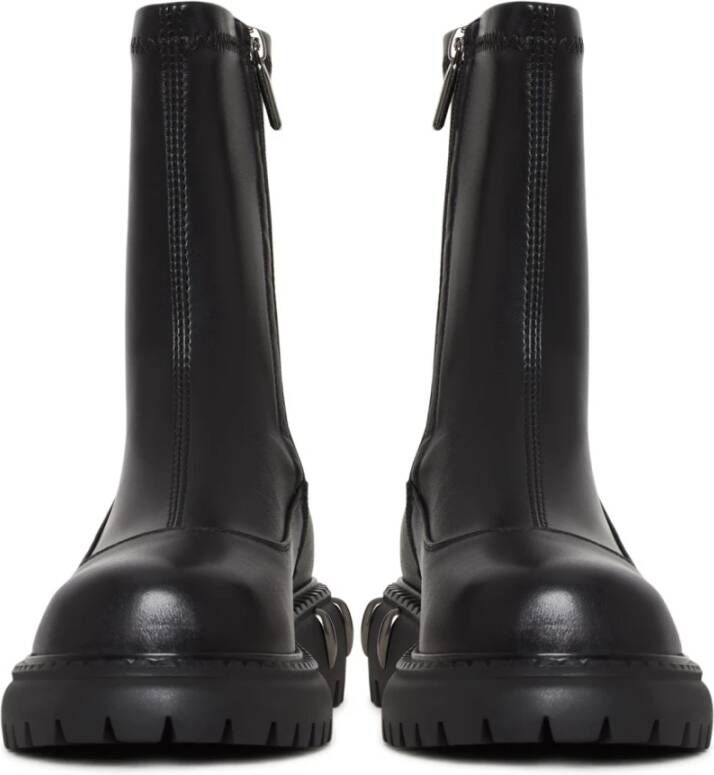 Cesare Gaspari Stijlvolle Leren Enkellaarzen Black Dames