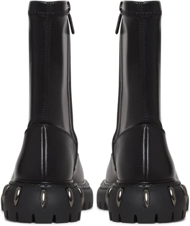 Cesare Gaspari Stijlvolle Leren Enkellaarzen Black Dames