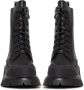 Cesare Gaspari Casual Suède Veterschoenen Enkellaarsjes Zwart Black Dames - Thumbnail 6