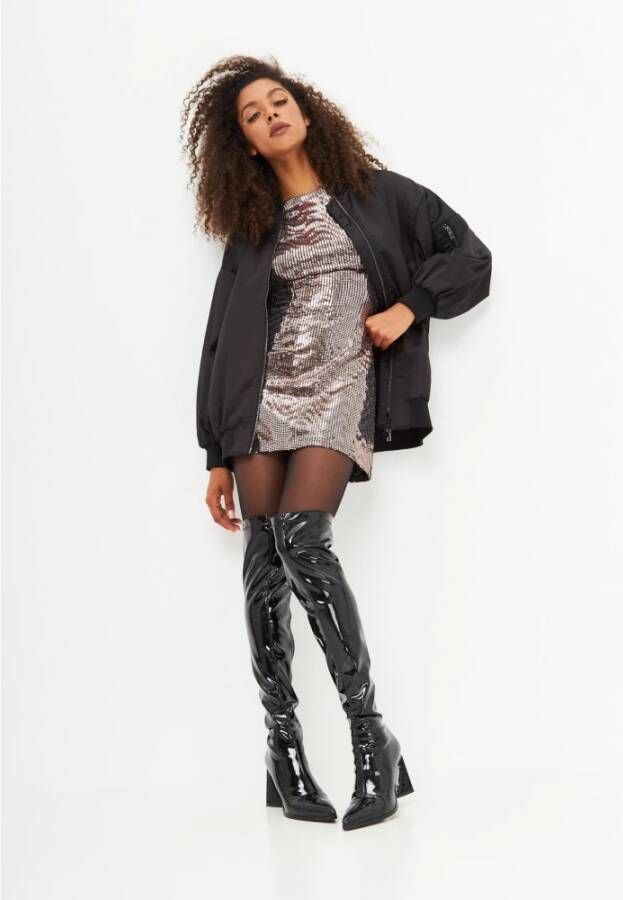Cesare Gaspari Stijlvolle Over De Knie Laarzen Zwart Black Dames