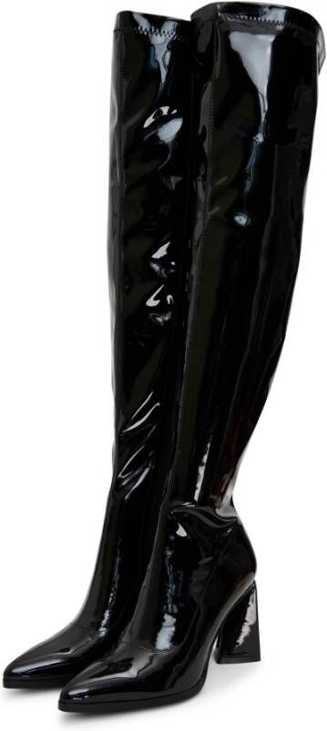 Cesare Gaspari Stijlvolle Over De Knie Laarzen Zwart Black Dames