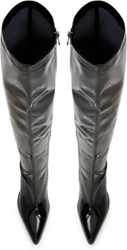 Cesare Gaspari Stijlvolle Over De Knie Laarzen Zwart Black Dames