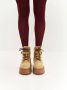 Cesare Gaspari Stijlvolle Platform Enkellaarzen Beige Dames - Thumbnail 11