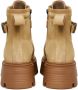 Cesare Gaspari Stijlvolle Platform Enkellaarzen Beige Dames - Thumbnail 5