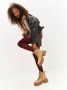 Cesare Gaspari Stijlvolle Platform Enkellaarzen Beige Dames - Thumbnail 7