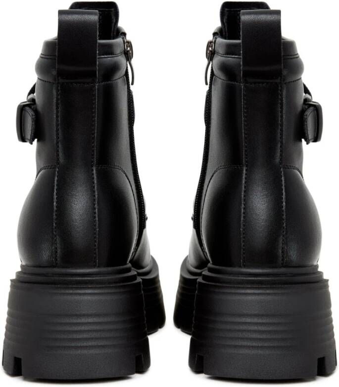 Cesare Gaspari Elegante Platform Enkellaarzen Zwart Black Dames