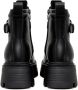 Cesare Gaspari Elegante Platform Enkellaarzen Zwart Black Dames - Thumbnail 4