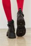 Cesare Gaspari Elegante Platform Enkellaarzen Zwart Black Dames - Thumbnail 10