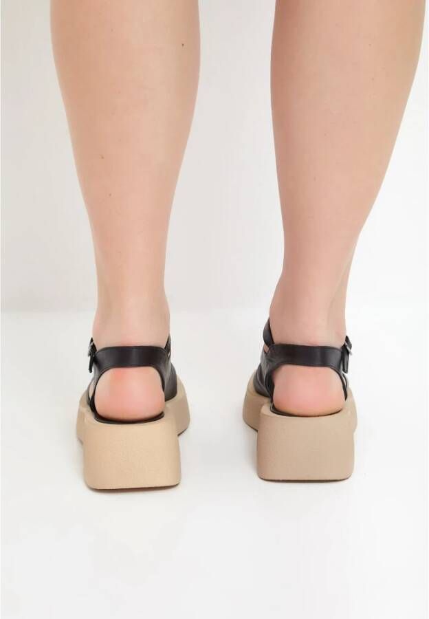 Cesare Gaspari Stijlvolle Platform Sandalen Black Dames