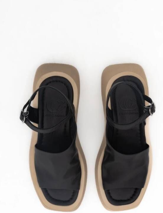 Cesare Gaspari Stijlvolle Platform Sandalen Black Dames