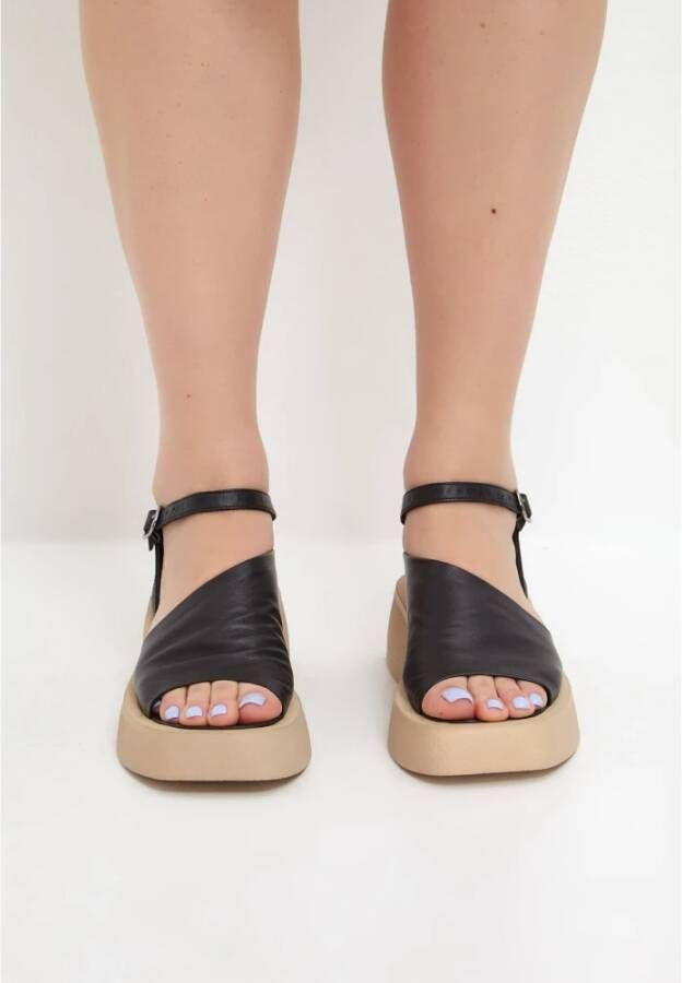 Cesare Gaspari Stijlvolle Platform Sandalen Black Dames