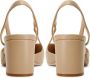 Cesare Gaspari Stijlvolle Slingback Block Heels Pumps Beige Dames - Thumbnail 9