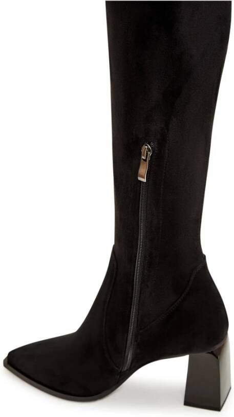 Cesare Gaspari Stijlvolle Suede Over-de-Knie Laarzen Black Dames