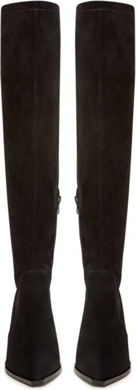 Cesare Gaspari Stijlvolle Suede Over-de-Knie Laarzen Black Dames