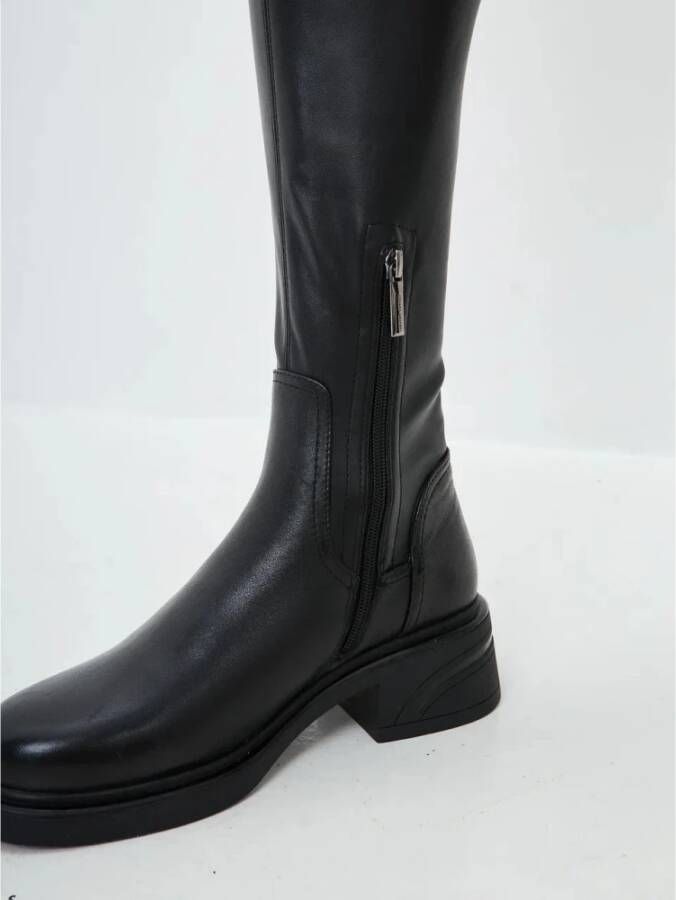 Cesare Gaspari Chique Suède Overknee Laarzen Black Dames