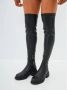 Cesare Gaspari Chique Suède Overknee Laarzen Black Dames - Thumbnail 5