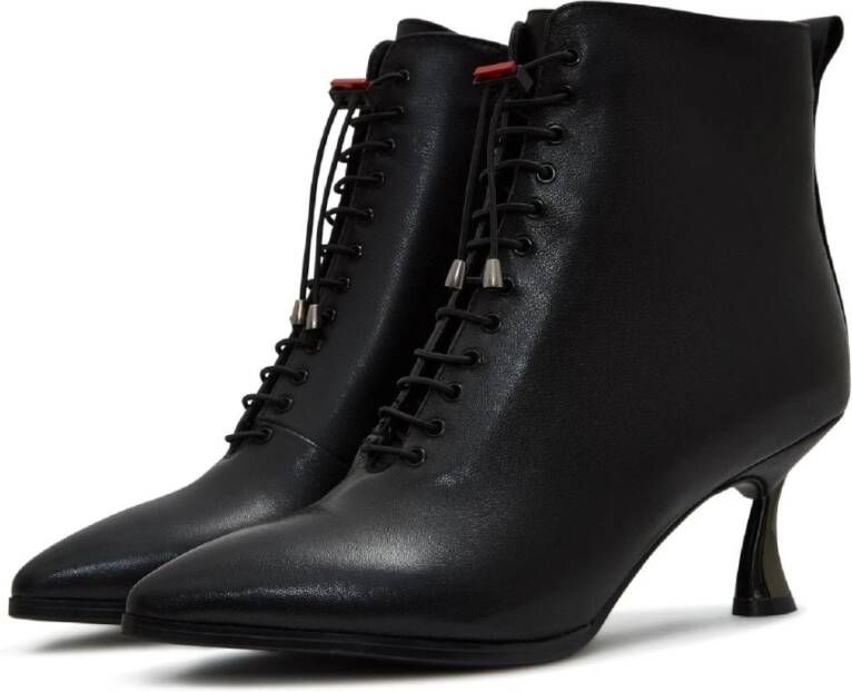 Cesare Gaspari Stiletto Classic Enkellaarzen Zwart Black Dames
