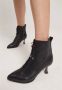 Cesare Gaspari Stiletto Classic Enkellaarzen Zwart Black Dames - Thumbnail 10