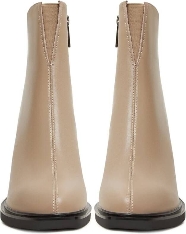 Cesare Gaspari Casual hoge hak enkellaarsjes Beige Dames