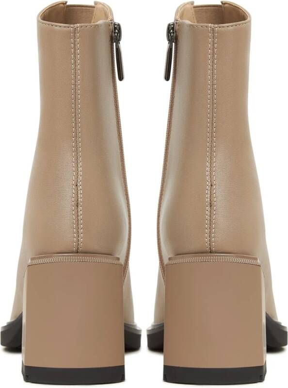 Cesare Gaspari Casual hoge hak enkellaarsjes Beige Dames
