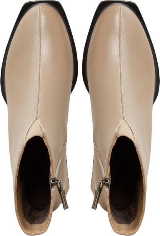 Cesare Gaspari Casual hoge hak enkellaarsjes Beige Dames