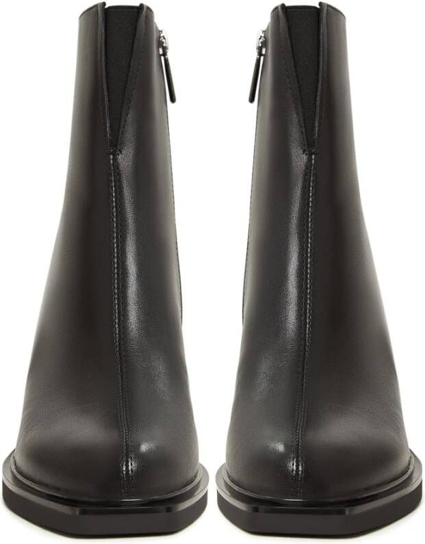 Cesare Gaspari Stiletto Leren Enkellaarzen Black Dames