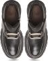 Cesare Gaspari Stoere Dubbele Gesp Leren Loafers Geirr Zwart - Thumbnail 2
