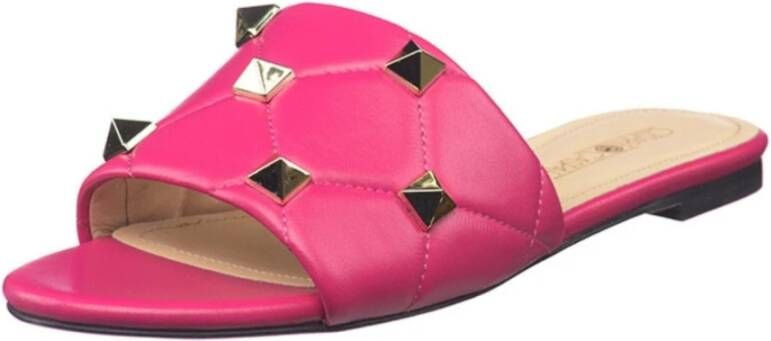 Cesare Gaspari Rockstud Sandalen Mila Fuchsia Pink Dames