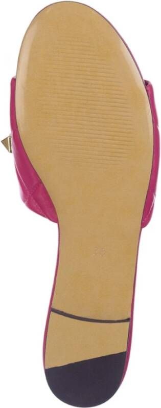 Cesare Gaspari Rockstud Sandalen Mila Fuchsia Pink Dames
