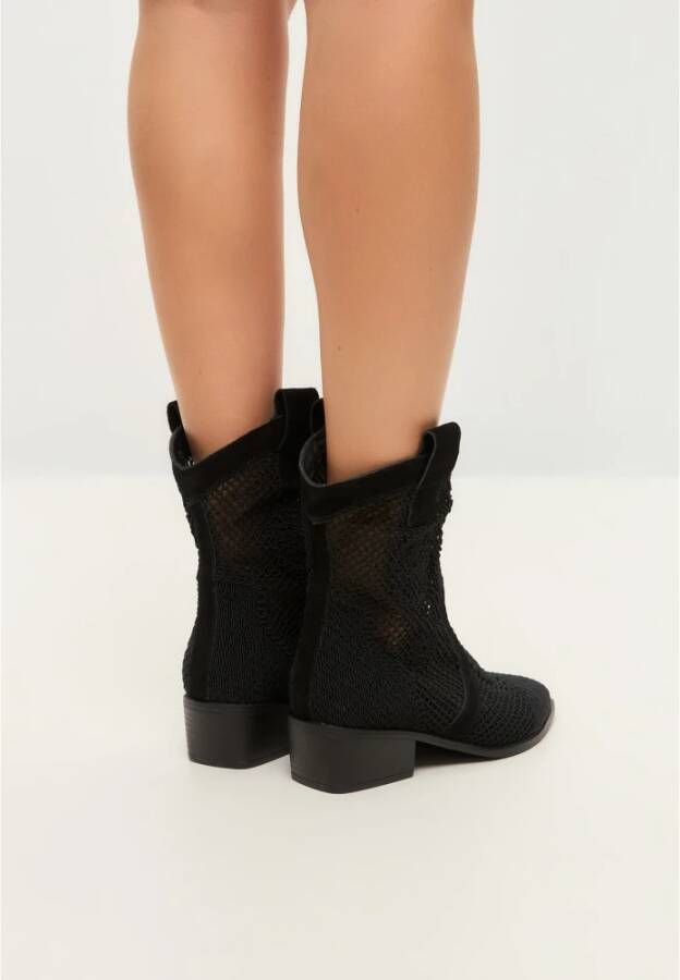 Cesare Gaspari Suede Cowboy Boots Zwart