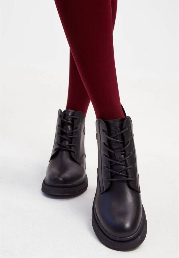 Cesare Gaspari Suede Flat Sole Ankle Boots Black Dames