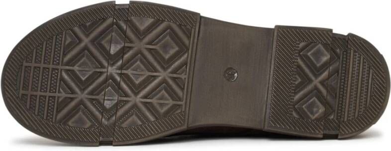 Cesare Gaspari Ankle Boots van Suède met Platte Zool Brown Dames