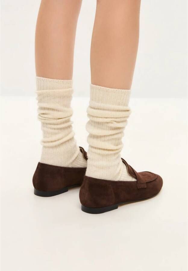 Cesare Gaspari Suède Penny Loafers Bruin