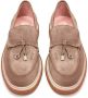 Cesare Gaspari Suede Slip-On Loafers Beige Brown Dames - Thumbnail 7