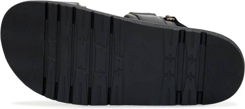 Cesare Gaspari Urban Leather Platform Sandals Black Dames