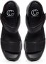 Cesare Gaspari Verhoogde Leren Plateau Sandalen Black Dames - Thumbnail 5