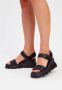 Cesare Gaspari Verhoogde Leren Plateau Sandalen Black Dames - Thumbnail 6