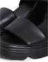 Cesare Gaspari Verhoogde Leren Plateau Sandalen Black Dames - Thumbnail 7