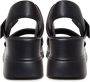 Cesare Gaspari Verhoogde Leren Plateau Sandalen Black Dames - Thumbnail 9